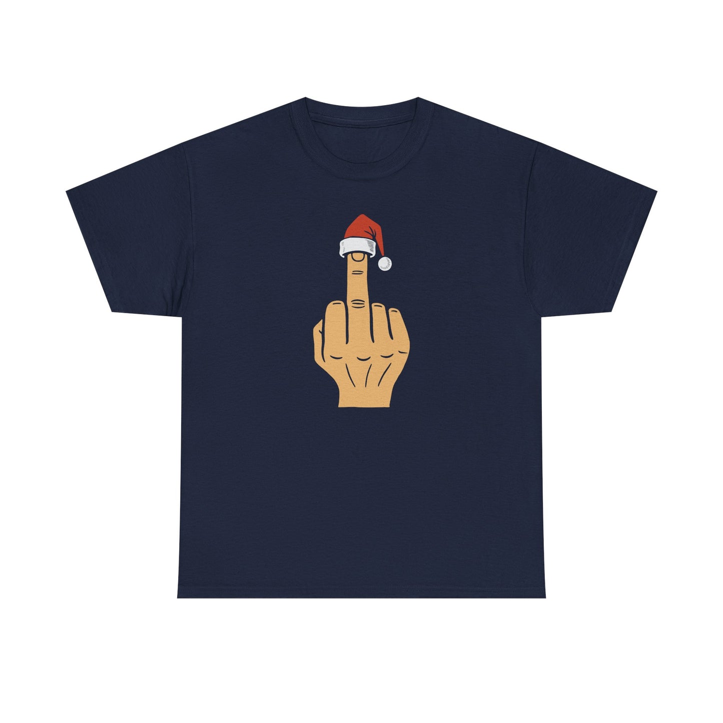 Santa Middle Finger Tee | Funny Offensive Christmas Shirt | Naughty Christmas Shirt | Funny Holiday TShirt for Adults | Sarcastic Santa Gift