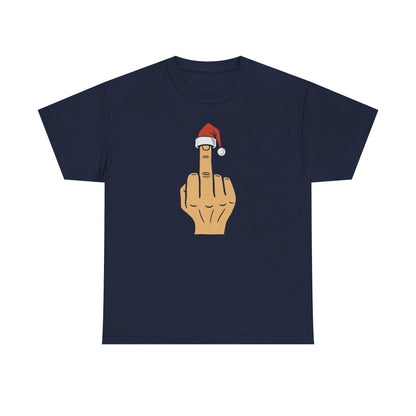 Santa Middle Finger Tee | Funny Offensive Christmas Shirt | Naughty Christmas Shirt | Funny Holiday TShirt for Adults | Sarcastic Santa Gift