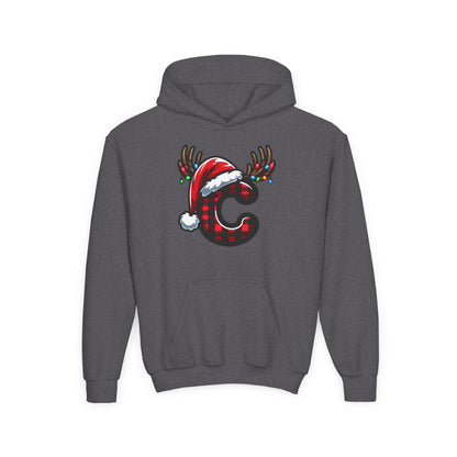 Personalized Festive Reindeer Hoodie for Kids, Christmas Sweatshirt hoodie, Holiday Gift, Cozy Winter Attire, Personalized Youth Hoody