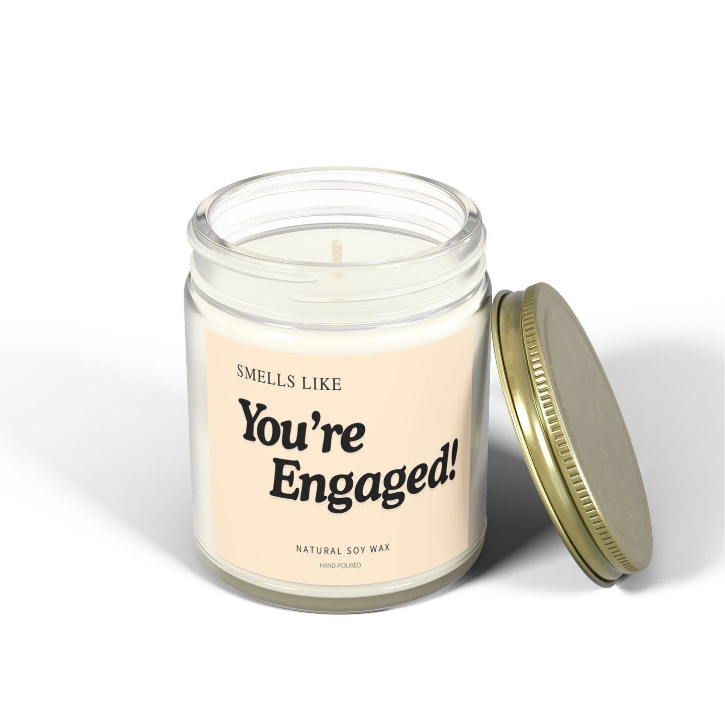 Engagement Scented Candle, You're Engaged Gift, Wedding Celebration, Romantic Home Decor, Natural Soy Wax, Candle for Couples
