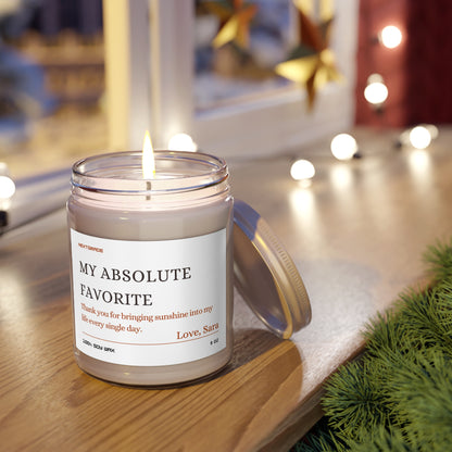 Personalized My Absolute Favorite Soy Candle Gift, Scented Candle for Home, Aromatherapy Candle, Unique Birthday Gift, Home Decor