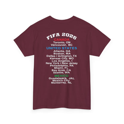 World Cup 2026 T-Shirt, Soccer Crest Tee, USA Canada Mexico Host Cities Shirt, Football Fan Apparel, Match Day Outfit, Tournament Gift