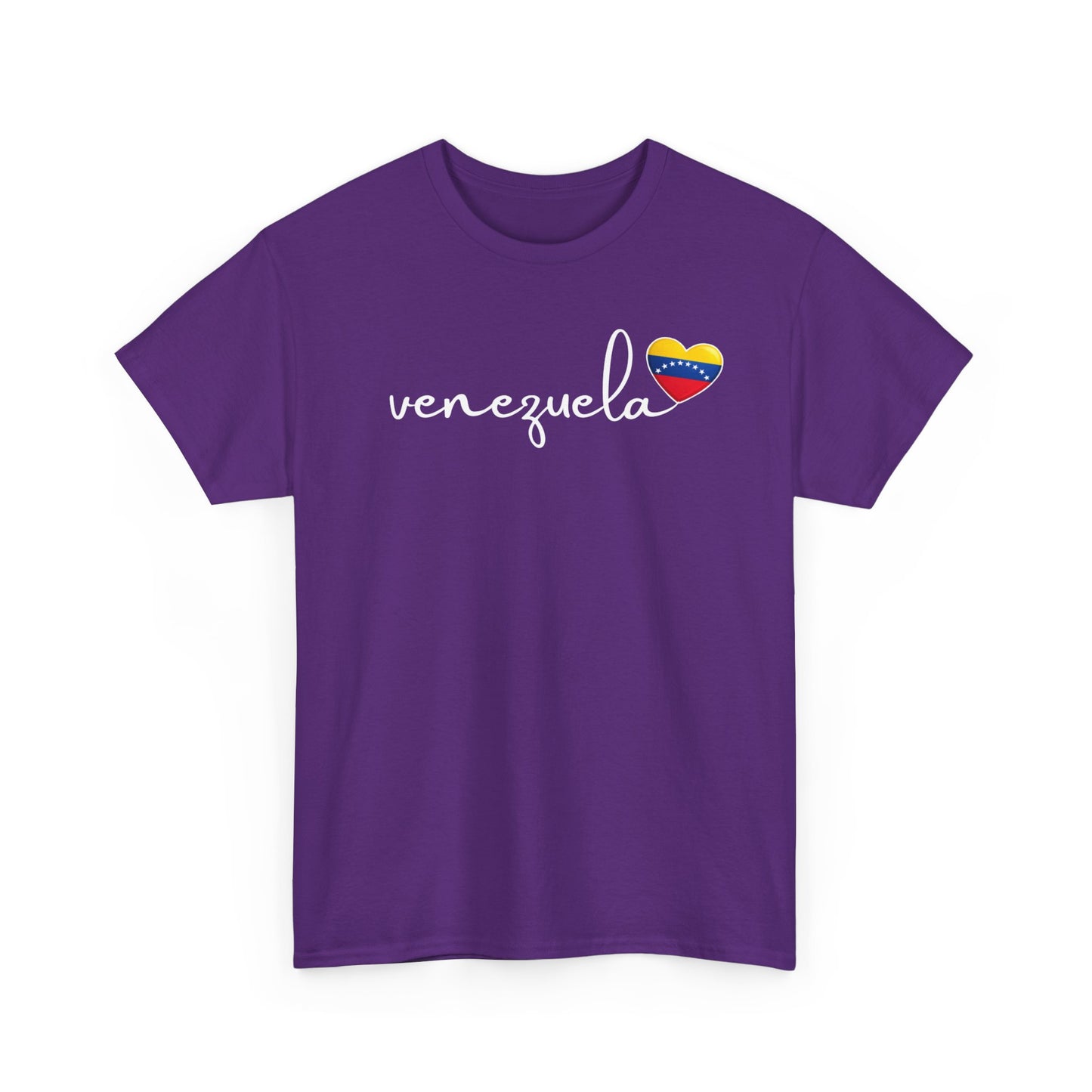 Venezuela Sweatshirt with Heart Flag | Minimalist Country Pride Crewneck | Travel Gift for Her, South America Apparel