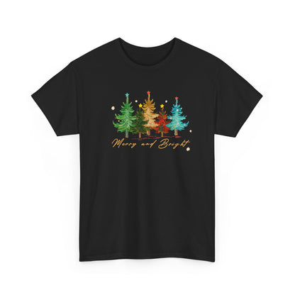 Merry and Bright Trees, Women's Christmas Shirt, Womans Holiday Shirt,Christmas Gift,Chic Winter Shirt,Cute Holiday Tee,Christmas Tree Shirt