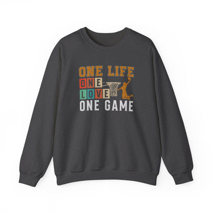 Basketball Sweatshirt with Motivational Quote, Perfect for Sports Lovers, Team Spirit, Gifts for Athletes, Friends, Players