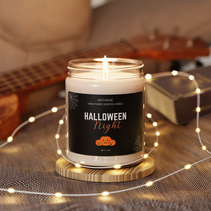 Halloween Night Scented Soy Candle - 9oz, Autumn Decor, Cozy Vibes, Fall Gift, Home Fragrance, Spooky Celebration