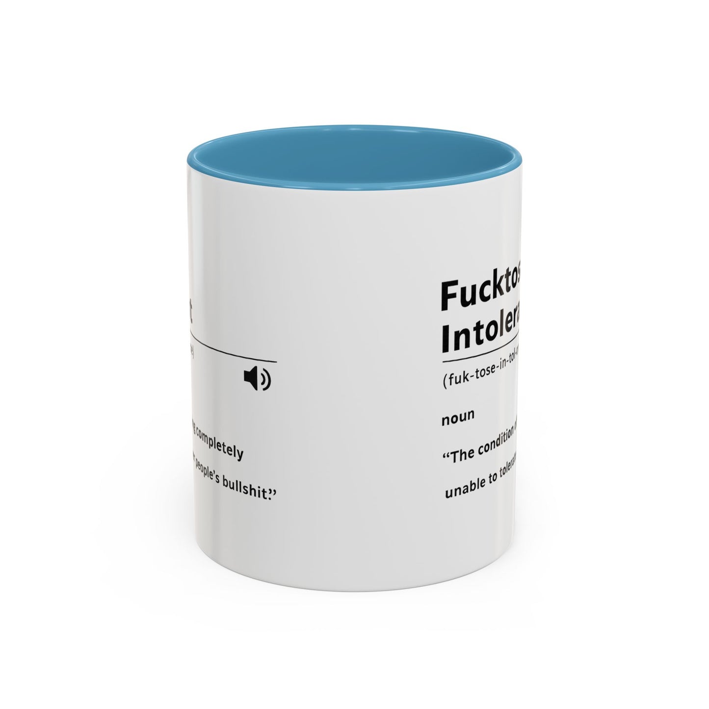 Fucktose Intolerant Definition Mug, Funny Accent Coffee Mug 11oz 15oz, Sarcastic Adult Humor Mug, Gag Gift for Friends
