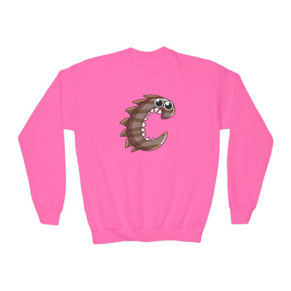 Cute Fish Graphic Youth Crewneck Sweatshirt, Fun Gift, Cozy Wear, Casual Style, Perfect for Kids, Name Initial Sweatshirt, Birthday Gift