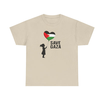 Save Gaza Unisex Heavy Cotton Tee, Activism Apparel, Statement Tshirt, Gift for Supporters, Casual Wear, Social Justice Fashion