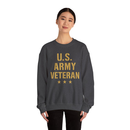 U.S. Army Veteran Crewneck Sweatshirt, Military Tribute Gift, Veteran Appreciation, Unisex Casual Wear, Cozy Sweatshirt