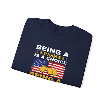 Vietnam Veteran Spouse Sweatshirt, Patriotic Crewneck, Gift for Veteran's Wife, Military Appreciation Apparel, Remembrance Day Gift