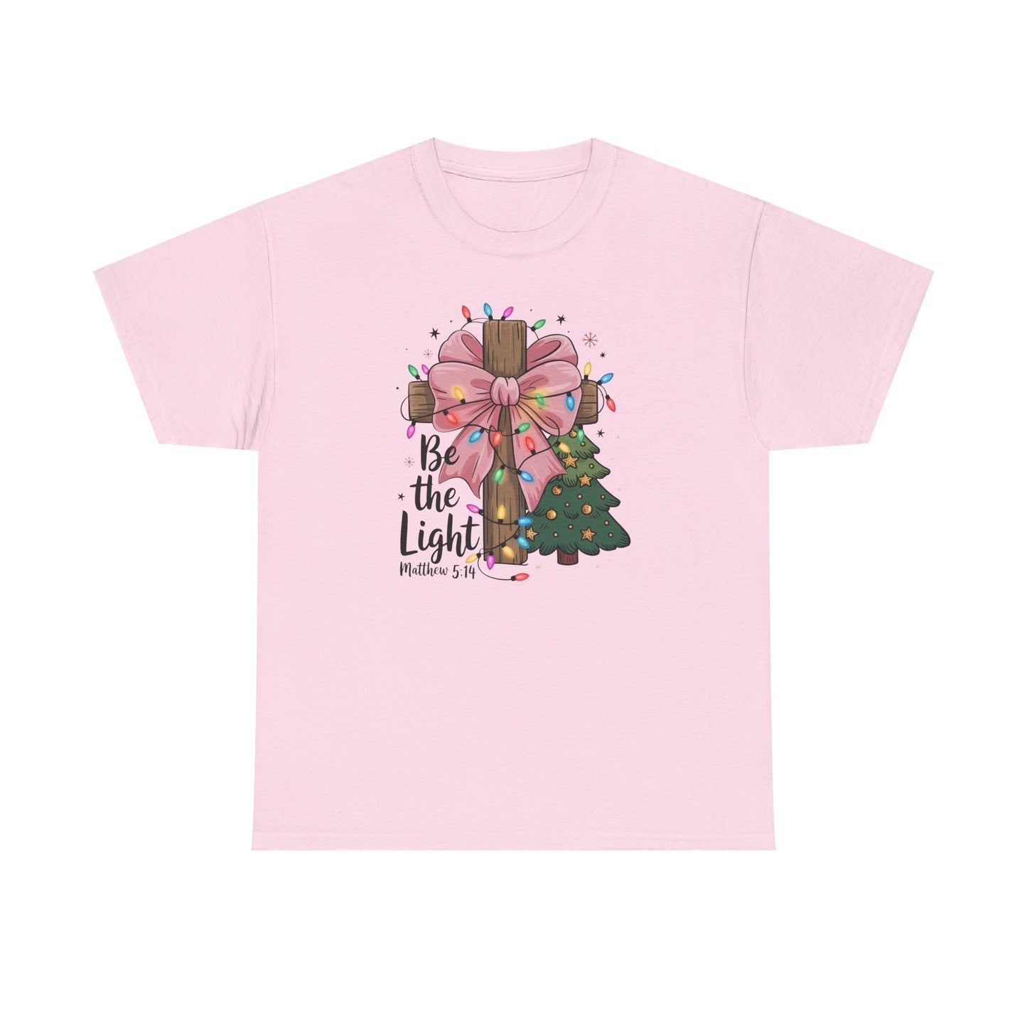 Be the Light Christian T-Shirt | Matthew 5:14 Bible Verse Shirt | Faith Graphic Tee | Christmas Christian Shirt | Inspirational Jesus Gift