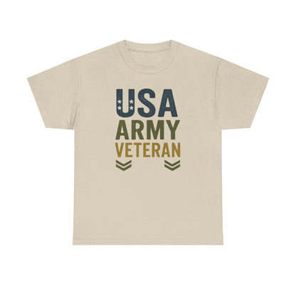 USA Army Veteran Cotton Tee, Veteran Gift, Patriotic Apparel, Memorial Day T-Shirt, Military Pride Top, Navy Veteran T-Shirt