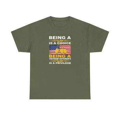 Vietnam Veteran Tribute Cotton T-Shirt, Patriotic T-Shirt, Veteran's Day Gift, Military Pride Apparel, Memorial Day Tee