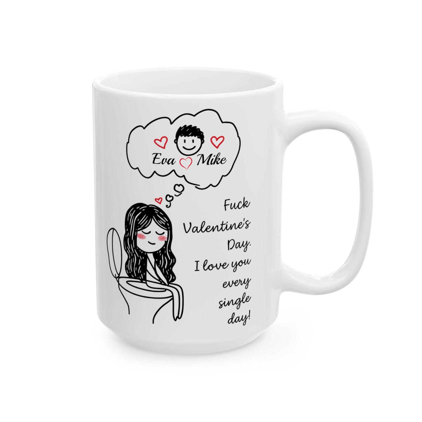 Personalized Funny Couple Mug , Name Love Cups, I Love You Every Day Gift, Valentines Day Gift for Her, Mugs For Couple, Anniversary Gift