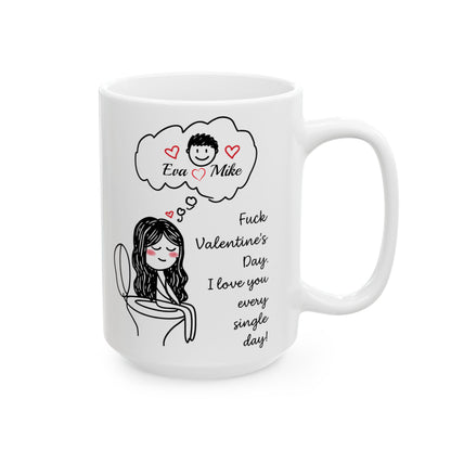 Personalized Funny Couple Mug , Name Love Cups, I Love You Every Day Gift, Valentines Day Gift for Her, Mugs For Couple, Anniversary Gift