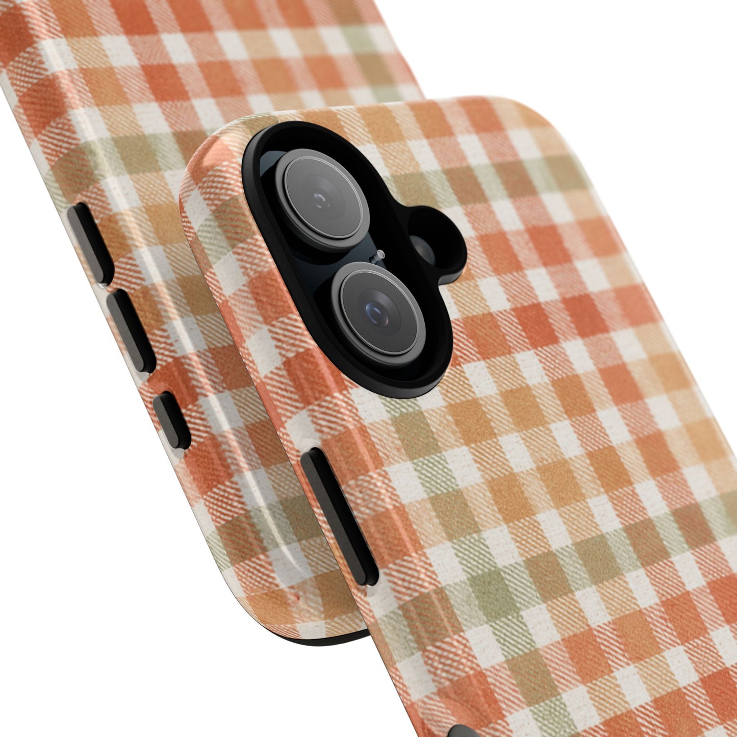 Boho Checkered Phone Case | Neutral Aesthetic Plaid Case | Retro Minimalist Check Design | iPhone Cover | Samsung Cover