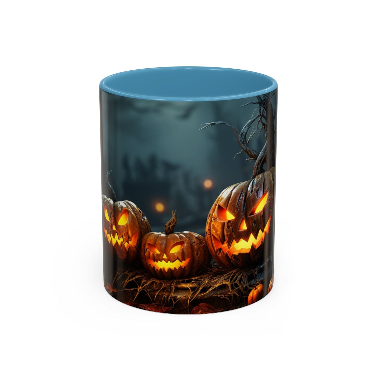 Halloween Pumpkin Accent Coffee Mug, Spooky Decor for Fall, Perfect Gift for Halloween Lovers, Seasonal Drinkware, Gift for Halloween Day