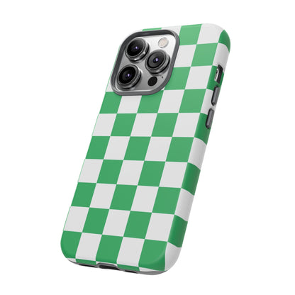 Green Checkerboard Phone Case, iPhone 17 Pro, 17, 16, 15, 14, 13, 12, 11, X, XR, XS MAX, Mobile Cover, Gift for Students, Phone Accessory
