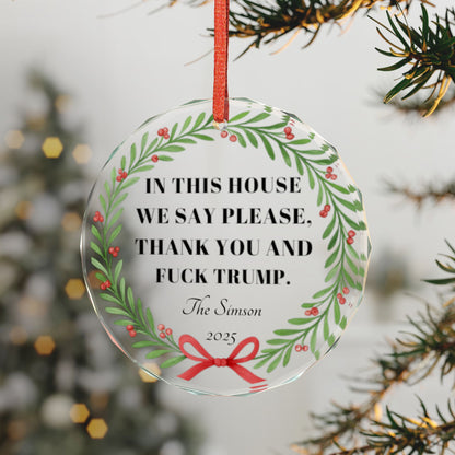Custom Anti Trump Ornament, Personalized Christmas Ornament, Funny Liberal Gifts, Anti Trump Christmas Gift, Anti Maga Anti Fascism Ornament