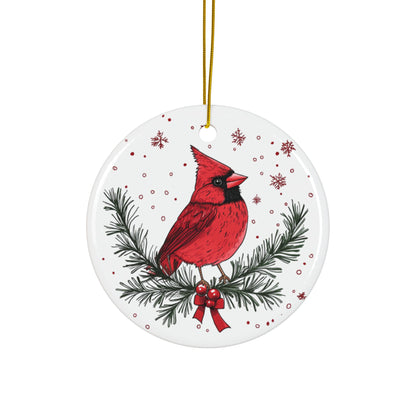 Cardinals Appear When Angels Are Near Ornament, Cardinal Memorial Ornament, Ceramic Double-Sided Cardinal Decoration, Winter Keepsake Gift
