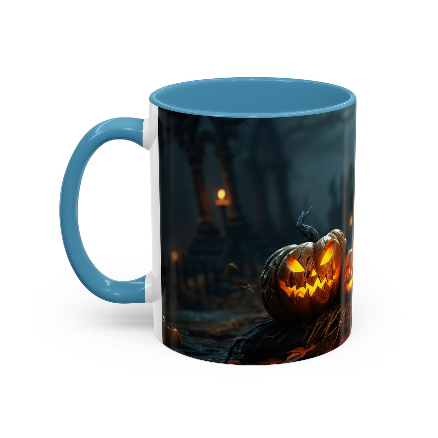 Halloween Pumpkin Accent Coffee Mug, Spooky Decor for Fall, Perfect Gift for Halloween Lovers, Seasonal Drinkware, Gift for Halloween Day