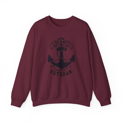 US Navy Veteran Crewneck Sweatshirt, Proud Navy Sweatshirt, Military Pride Apparel, Veteran Gift, Cozy Sweatshirt for Navy Heroes