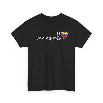 Venezuela Sweatshirt with Heart Flag | Minimalist Country Pride Crewneck | Travel Gift for Her, South America Apparel