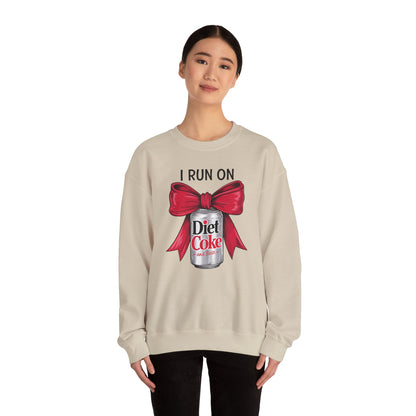Diet Coke Sweatshirt, Funny Soda Lover Crewneck, Rhinestone Style Graphic Sweatshirt, Cozy Casual Pullover Gift for Her