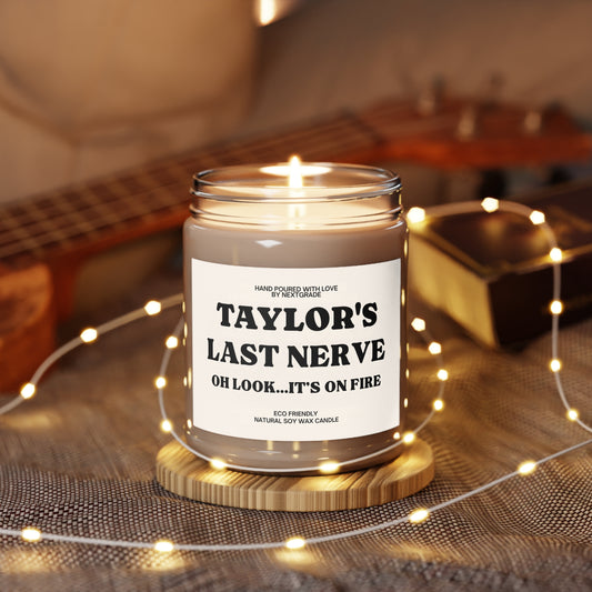 Personalized Funny Scented Candle – Last Nerve Candle, Eco-Friendly Gift for Friend, Relaxation Home Décor, Housewarming & Birthday Gift