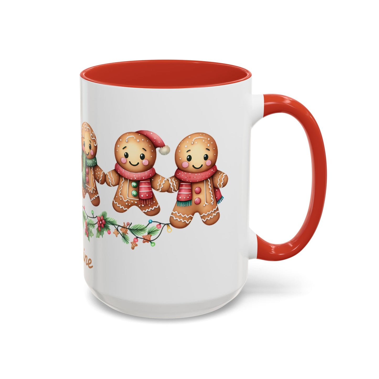 Personalized Gingerbread Friends Coffee Mug, Holiday Mug, Christmas Decor, Personalized Coffee Cup, Gift for Her, Winter Wonderland