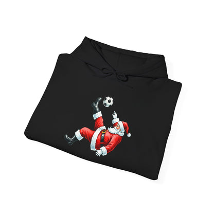 Santa Soccer Hoodie, Christmas Sportswear, Holiday Gift, Winter Fashion, Cozy Sweatshirt, Festive Apparel, Football Lover