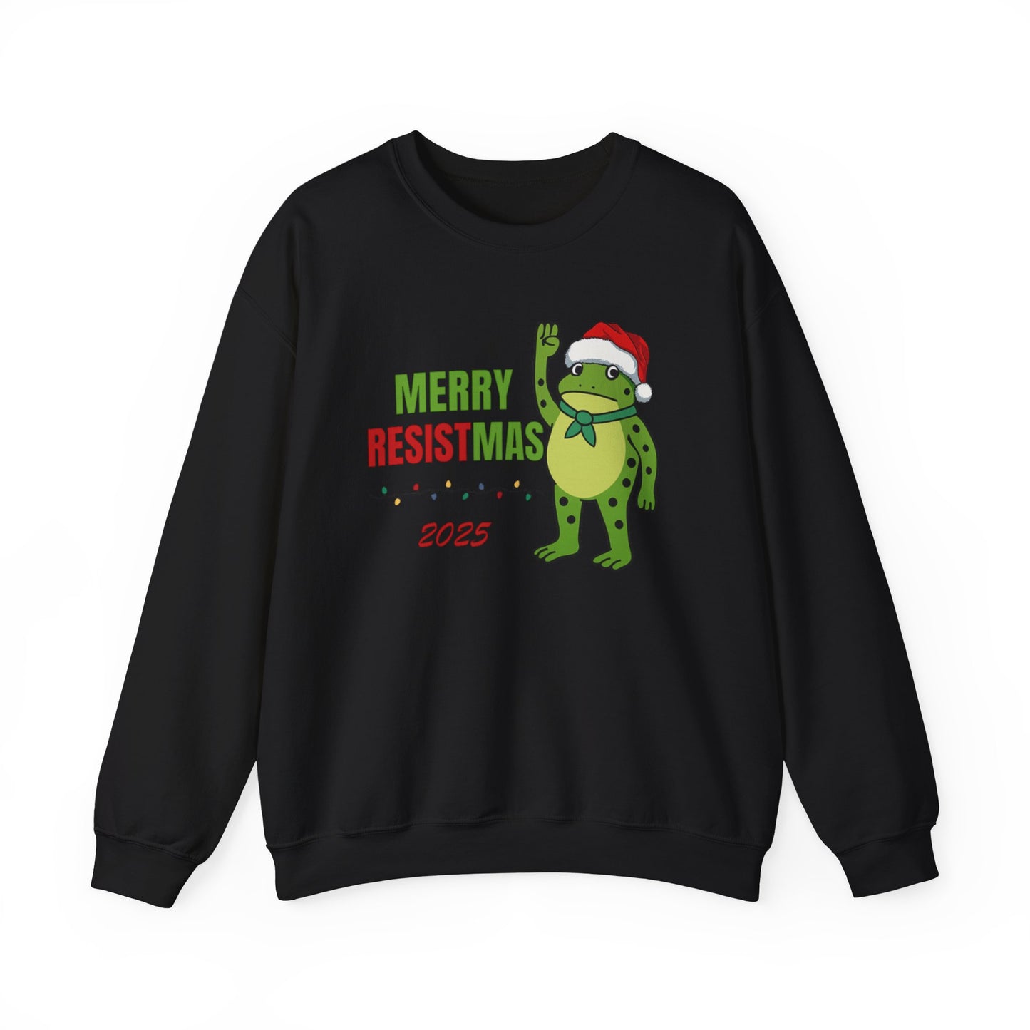 Merry Resistmas 2025 Crewneck Sweatshirt - Unisex Holiday Gift, Christmas Sweater, Funny Sweatshirt, Winter Apparel, Seasonal Fashion