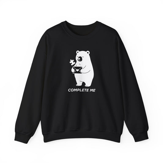You Complete Me Valentine's Sweatshirt | Matching Couple Gift | Cute Bear Puzzle Tee | Anniversary & Valentine's Day Gift