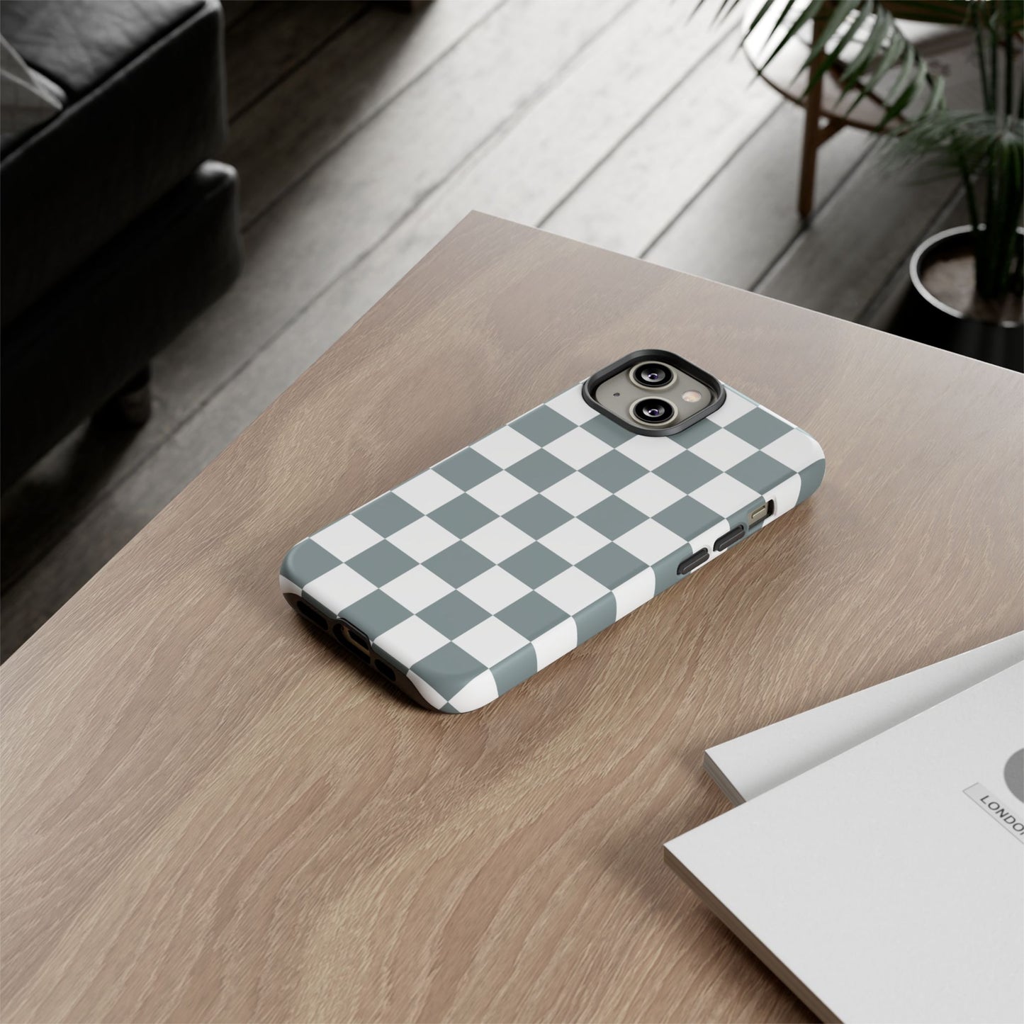 Stylish Checkerboard Phone Case, Durable Phone Cover, Unique Gift, iPhone 17 Pro, 17, 17 Air, 16, 15, 14, 13, 12, 11, X, XR, XS MAX