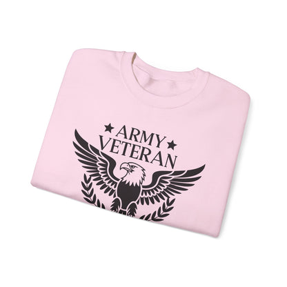 Army Veteran Crewneck Sweatshirt, Tribute Apparel, Gift for Veteran, Military Pride Sweatshirt, Comfortable Casual Wear, Veteran Day Gift