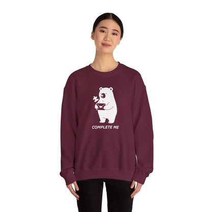 You Complete Me Valentine's Sweatshirt | Matching Couple Gift | Cute Bear Puzzle Tee | Anniversary & Valentine's Day Gift