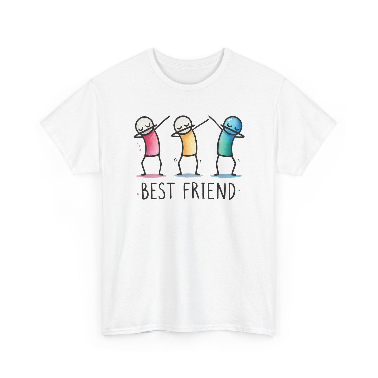 Best Friend Shirt, Cute Dabbing Stick Tee, Matching Bestie T-Shirt, Friends Graphic Tee, Gift for Women Teens, Best Friends Crewneck Tee