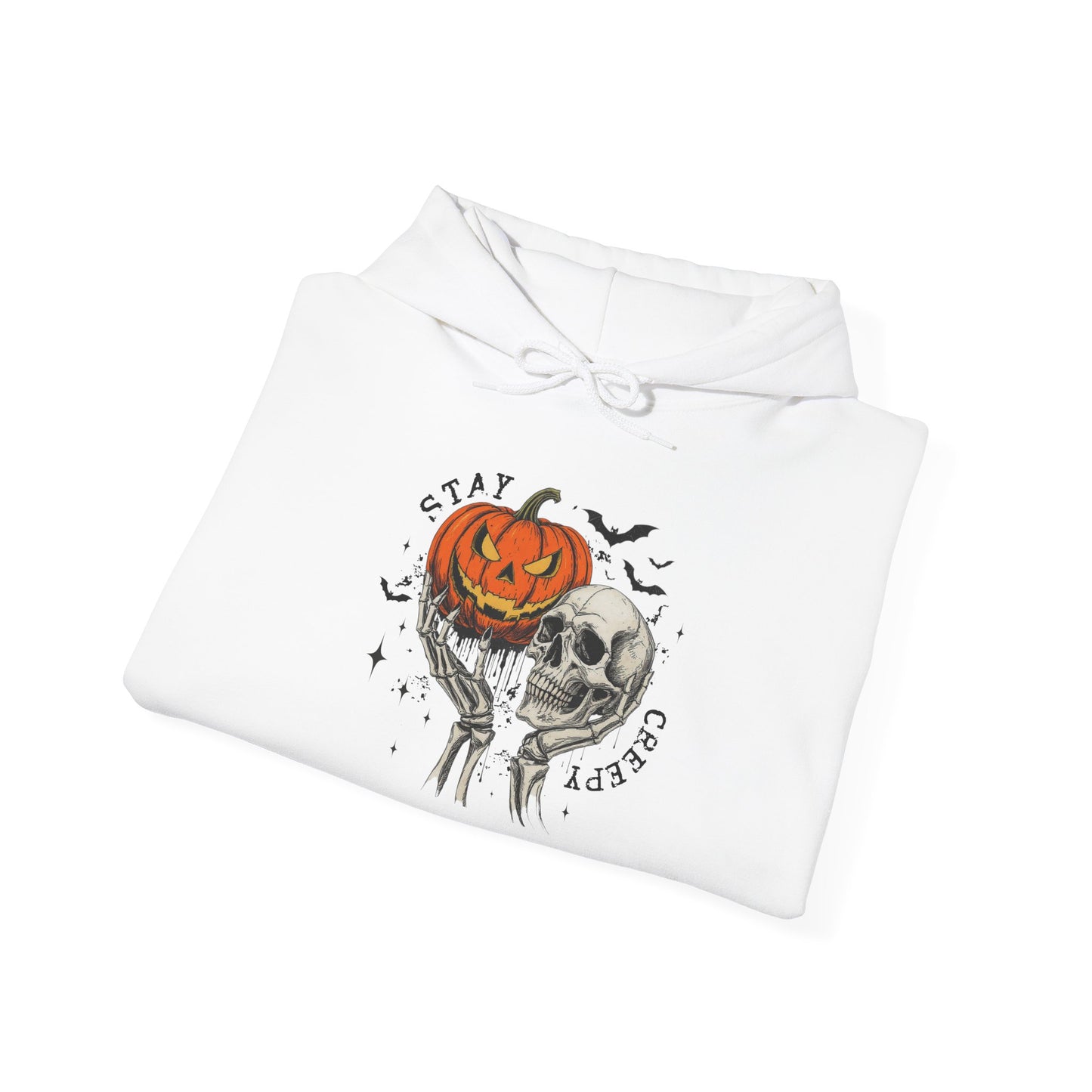 Halloween Pumpkin & Skull Sweatshirt hoodie, Cozy Halloween Hoodie, Fall Fashion, Spooky Gift, Hooded Sweatshirt, Halloween Day Gift