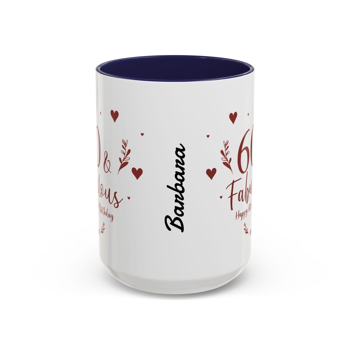 Personalized 60th Birthday Coffee Mug 60 & Fabulous, Birthday Gift, Custom Mug, Fun Coffee Cup, Celebration Drinkware, Personalized Present