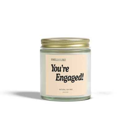 Engagement Scented Candle, You're Engaged Gift, Wedding Celebration, Romantic Home Decor, Natural Soy Wax, Candle for Couples