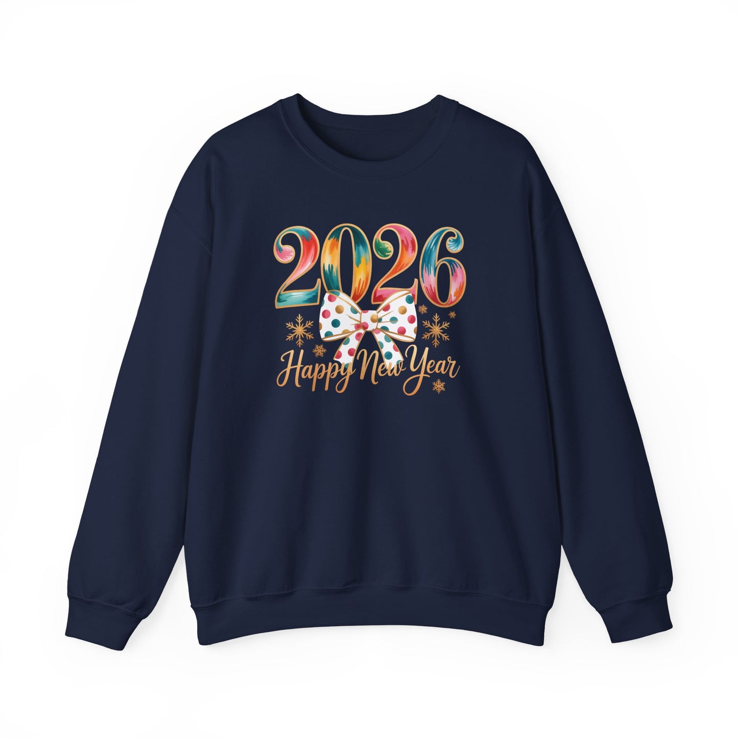 2026 Happy New Year Sweatshirt, Colorful New Year Crewneck, NYE Party Shirt, New Year Gift for Her, Holiday Winter Pullover