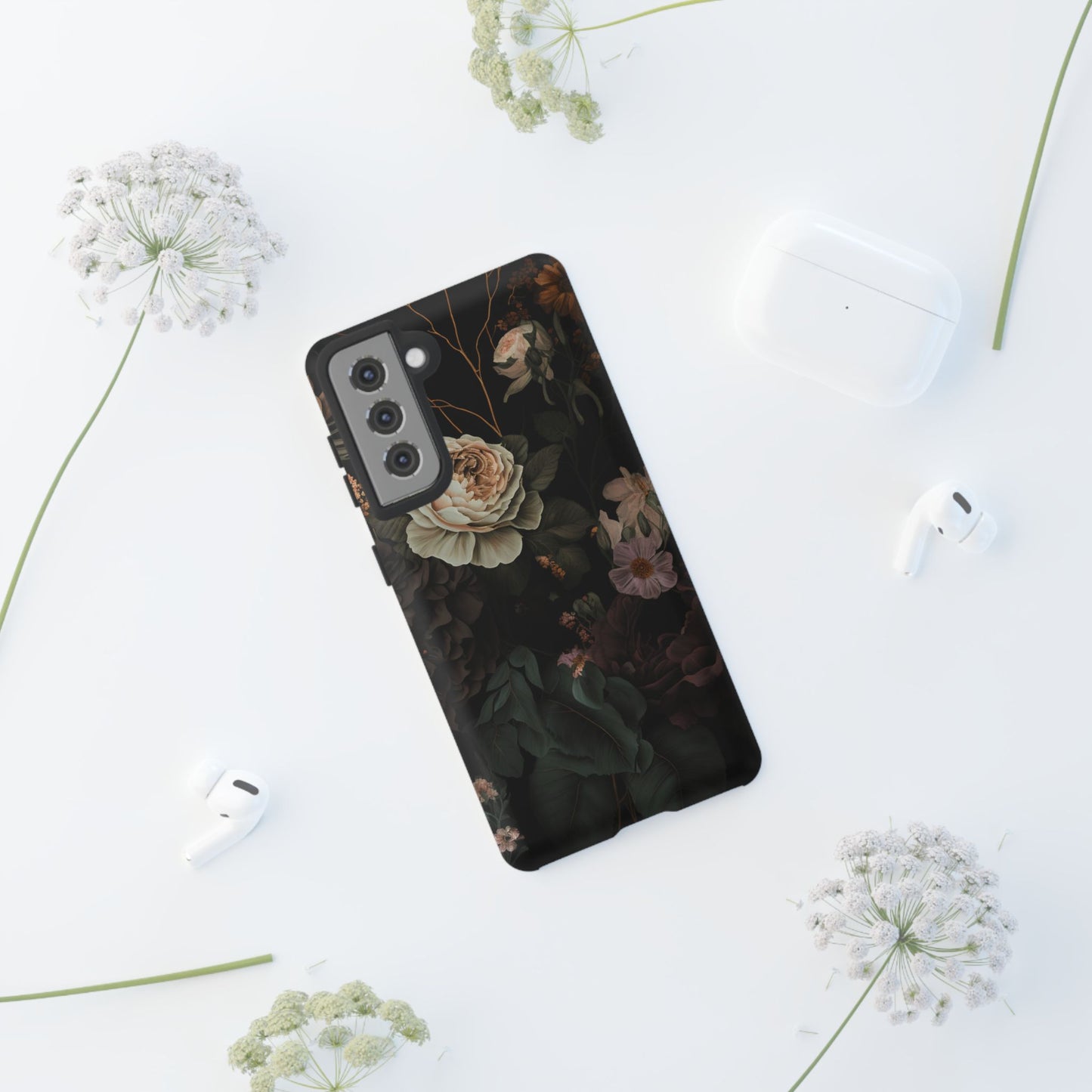 Floral Phone Case For iPhone And Samsung, Tough Cases, Flower Design, Stylish Protection, Gift for Her, Nature Lovers Accessory, Floral Gift