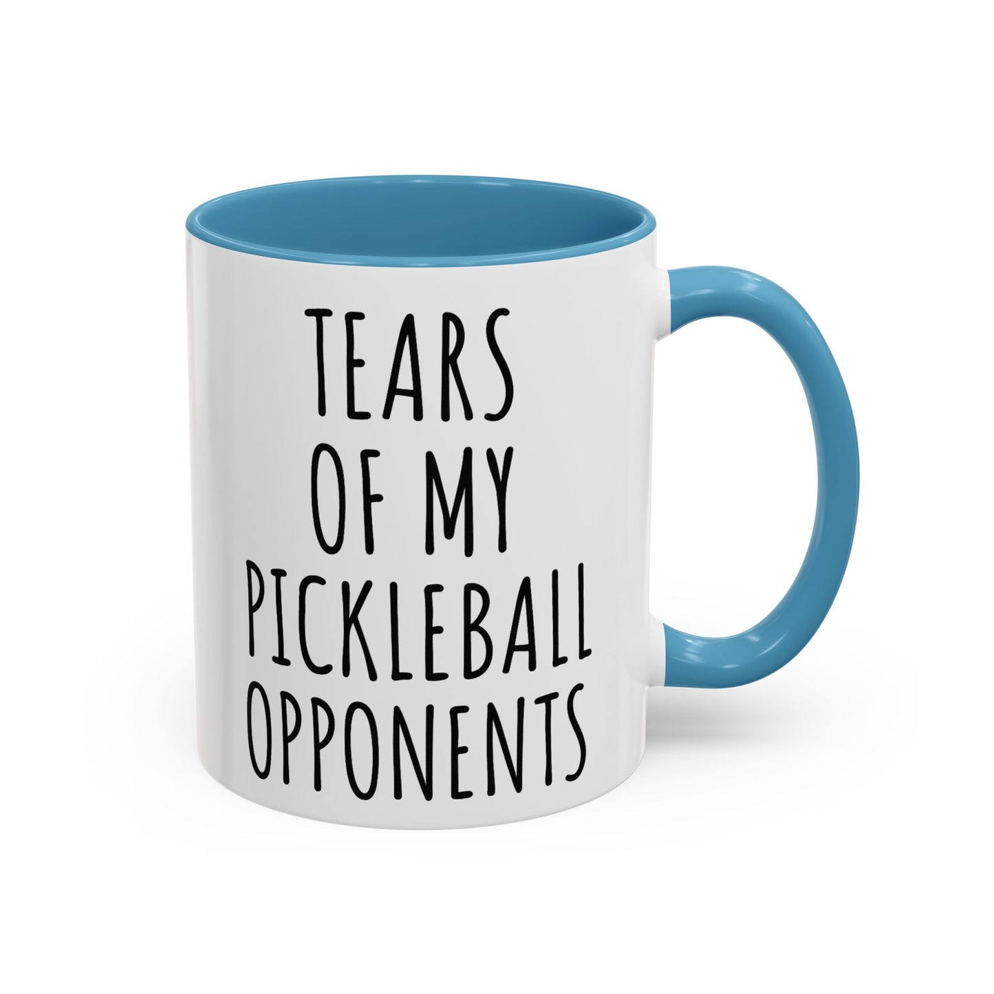 Tears of My Pickleball Opponents Mug, Funny Pickleball Gift for Players, Grandma & Grandpa | 11oz 15oz Ceramic Accent Coffee Cup
