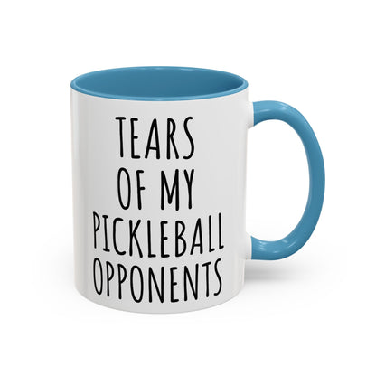 Tears of My Pickleball Opponents Mug, Funny Pickleball Gift for Players, Grandma & Grandpa | 11oz 15oz Ceramic Accent Coffee Cup