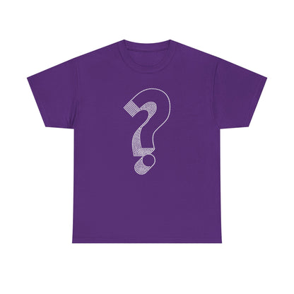 Question Mark Dotted Line Minimal Mystery T-Shirt