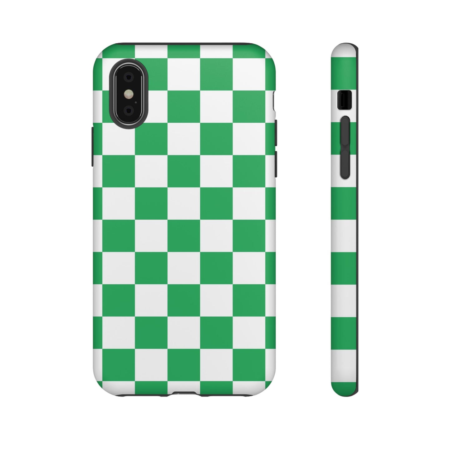 Green Checkerboard Phone Case, iPhone 17 Pro, 17, 16, 15, 14, 13, 12, 11, X, XR, XS MAX, Mobile Cover, Gift for Students, Phone Accessory