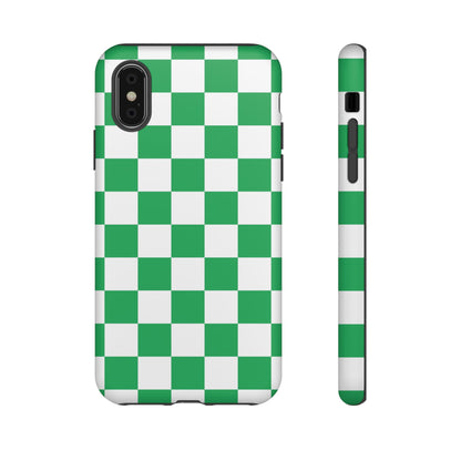 Green Checkerboard Phone Case, iPhone 17 Pro, 17, 16, 15, 14, 13, 12, 11, X, XR, XS MAX, Mobile Cover, Gift for Students, Phone Accessory