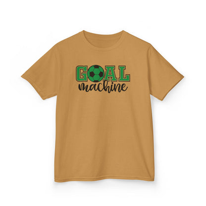 Goal Machine Kids T-Shirt, Green Soccer Ball Graphic Tee, Youth Soccer Shirt, Fun Sports Tee for Boys and Girls, FIFA World CUP 2026 Shirt