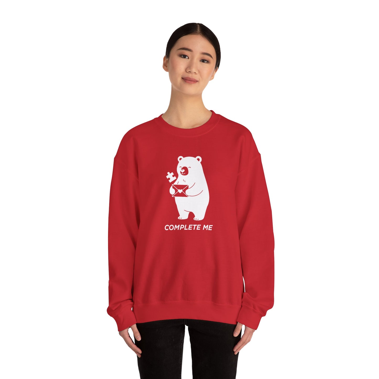 You Complete Me Valentine's Sweatshirt | Matching Couple Gift | Cute Bear Puzzle Tee | Anniversary & Valentine's Day Gift